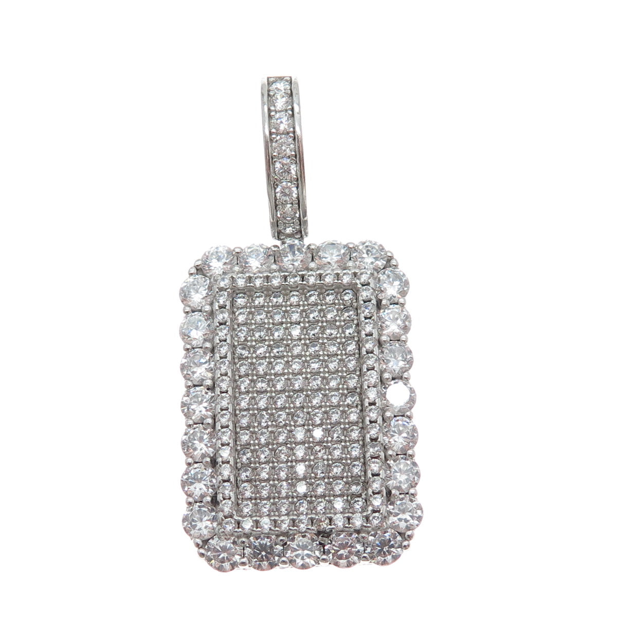 DESIGNS BY YAGI 925 Sterling Silver Round-Cut C Z Sparkle Pendant
