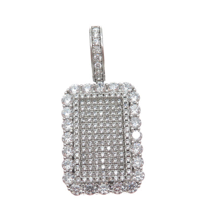 DESIGNS BY YAGI 925 Sterling Silver Round-Cut C Z Sparkle Pendant