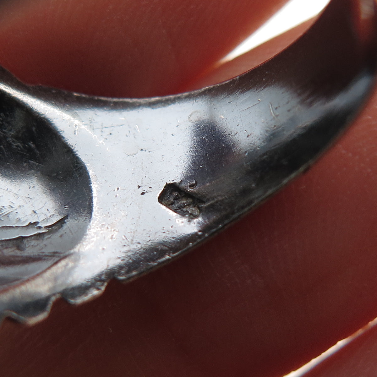 925 Sterling Silver Vintage Modernist Ribbed Oxidized Ring Size 9