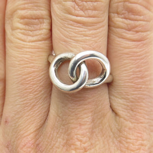 MMA Metropolitan Museum of Art 925 Sterling Vintage Interlocked Ring Size 6.75