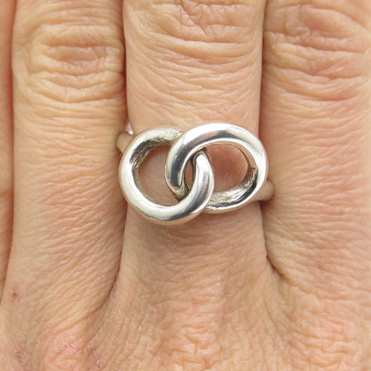 MMA Metropolitan Museum of Art 925 Sterling Vintage Interlocked Ring Size 6.75