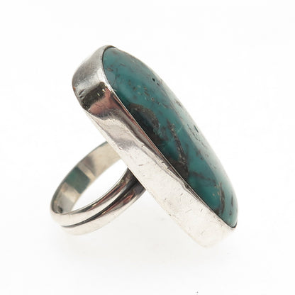 925 Sterling Silver Vintage Real Kingman Turquoise Ring Size 8.75