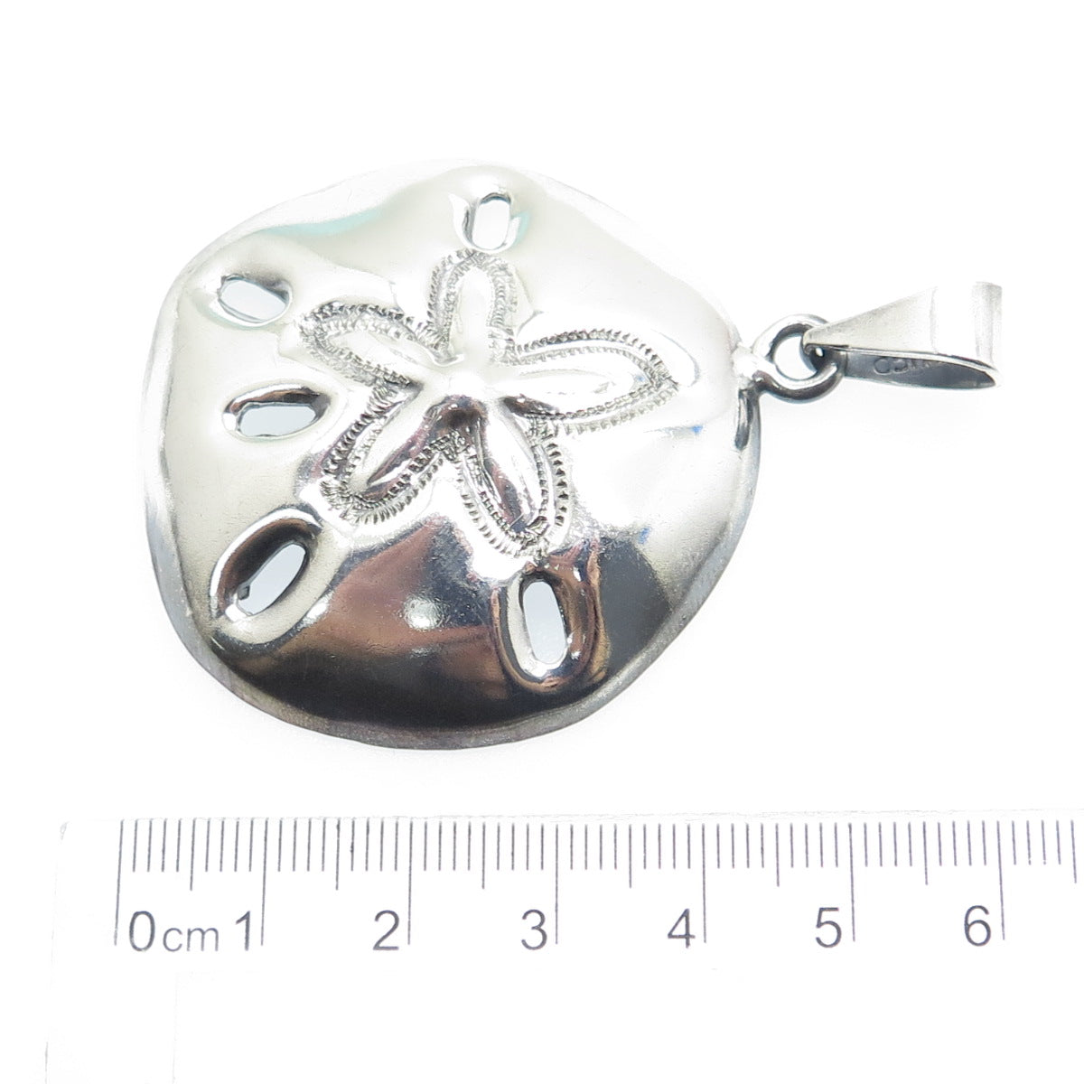 925 Sterling Silver Vintage Mexico Sand Dollar Pendant