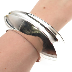 Simon Sebbag 925 Sterling Vintage Modernist Heavy 97.1g Adjustable Bracelet 6.5"
