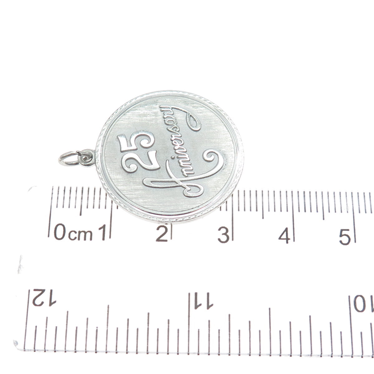 GRIFFITH & SONS CO 925 Sterling Silver Vintage 25 Anniversary Charm Pendant