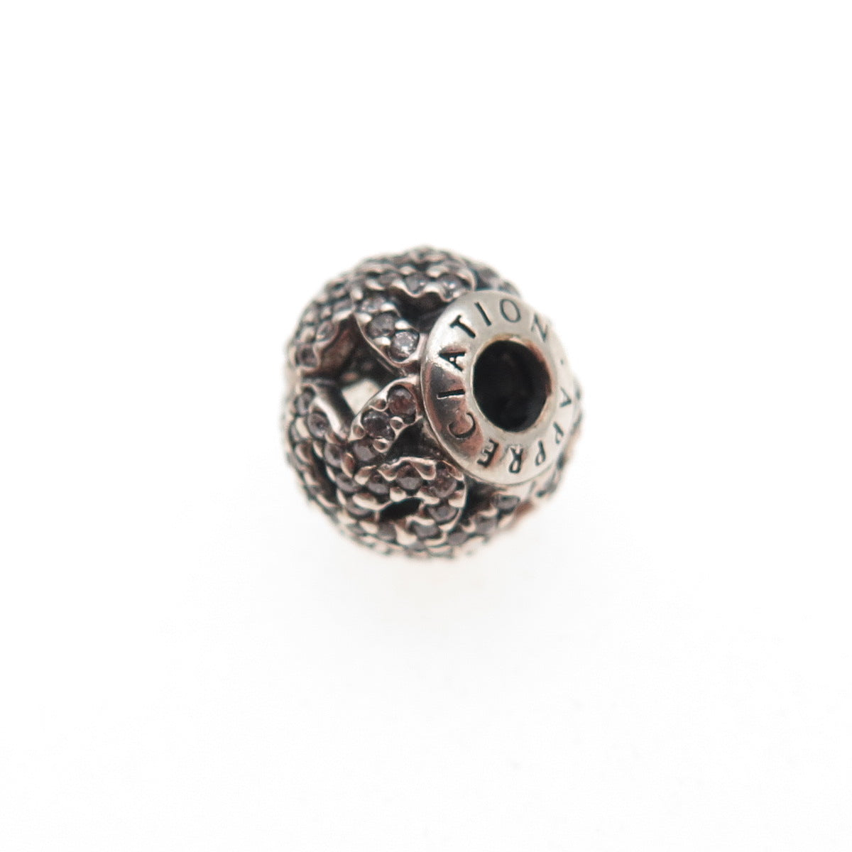 Pandora 925 Sterling Silver C Z Essence Appreciation Slide Bead Charm