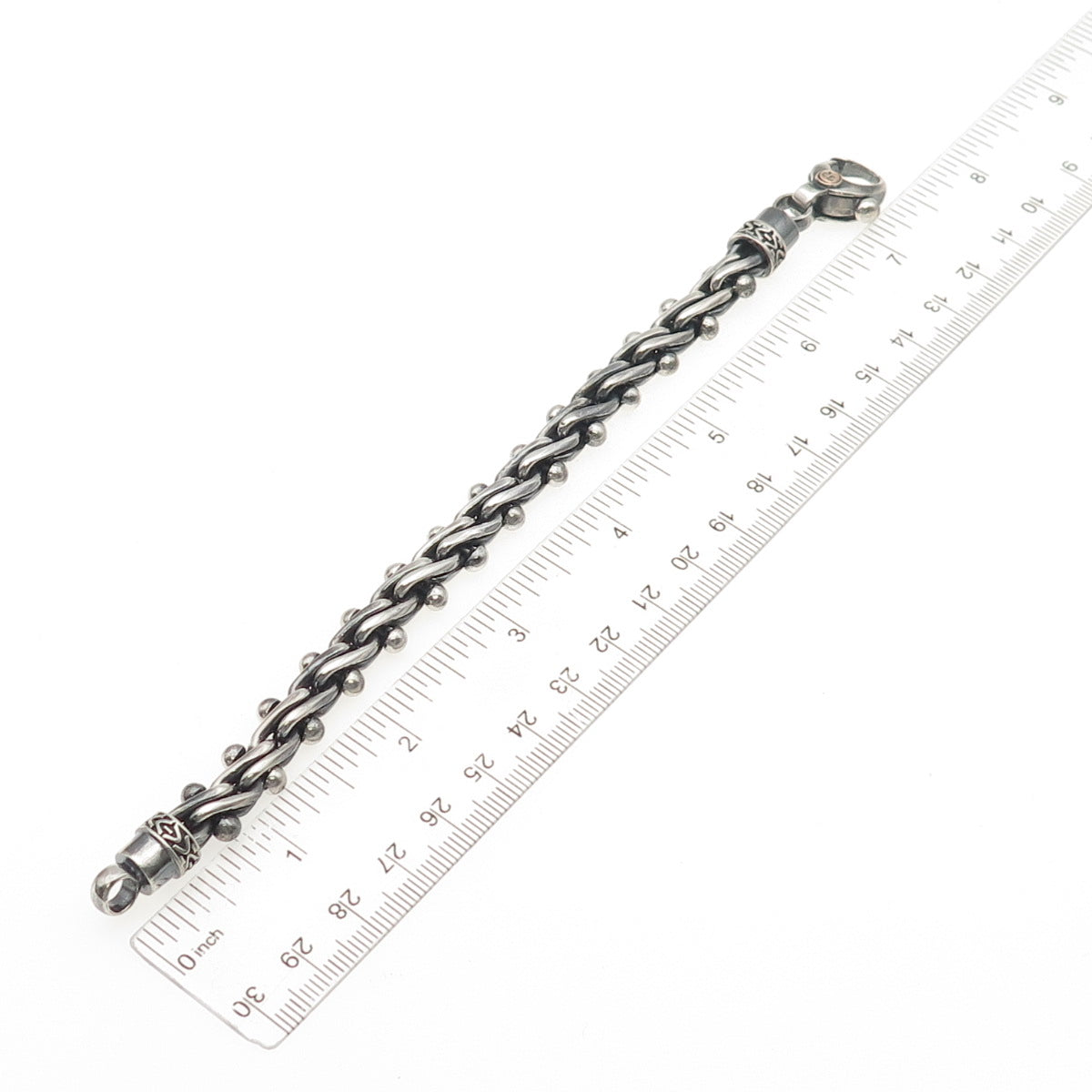 Rodney de Gruchy 925 Sterling Silver Vintage Modernist Link Bracelet 6.5"