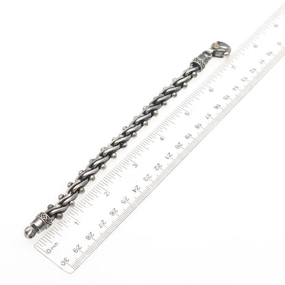 Rodney de Gruchy 925 Sterling Silver Vintage Modernist Link Bracelet 6.5"