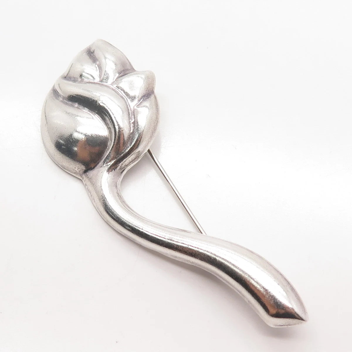 925 Sterling Silver Vintage Mexico Floral Pin Brooch