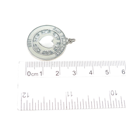 O.C. TANNER Sterling Silver Vintage 1986 San Francisco Oxidized Charm Pendant