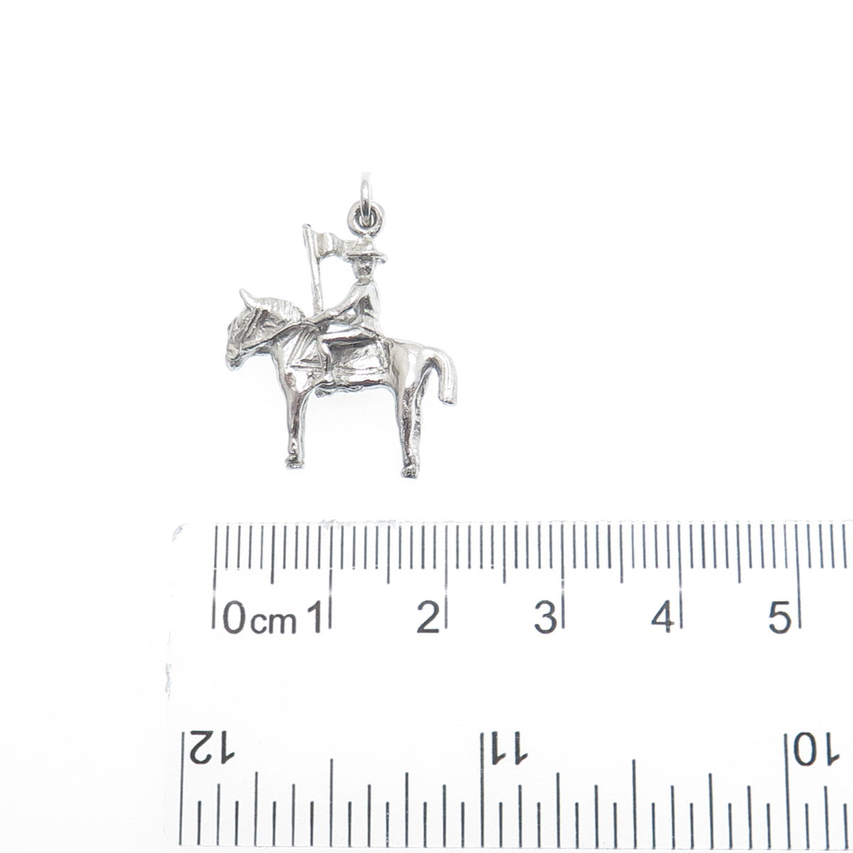 925 Sterling Silver Antique Royal Canadian Mounted Police Horse Mini Pendant
