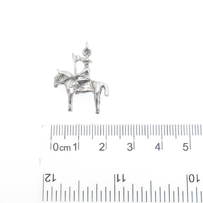 925 Sterling Silver Antique Royal Canadian Mounted Police Horse Mini Pendant