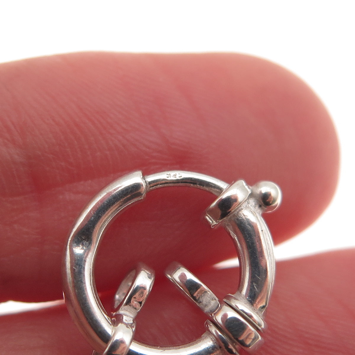 925 Sterling Silver Vintage Bracelet / Necklace Spring Ring Lock Clasp