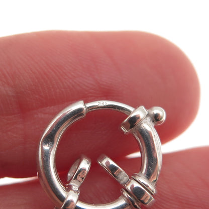925 Sterling Silver Vintage Bracelet / Necklace Spring Ring Lock Clasp