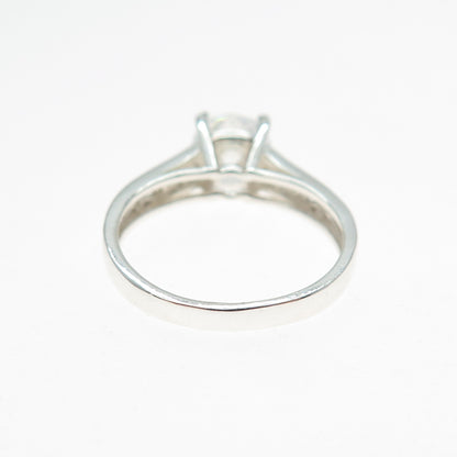 925 Sterling Silver Round-Cut C Z Engagement Ring Size 6