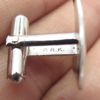 P.R.K. 925 Sterling Silver Vintage Engraved Cufflinks