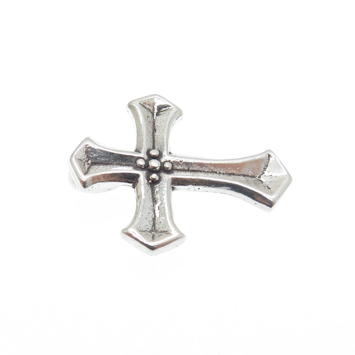 SUNWEST 925 Sterling Silver Vintage Cross Religious Oxidized Pendant