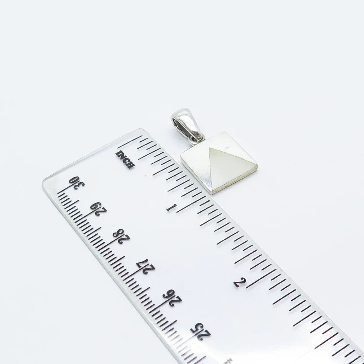925 Sterling Silver Vintage Real Mother-of-Pearl Pendant