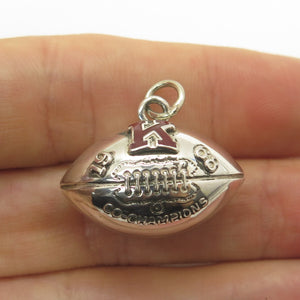 925 Sterling Silver Vintage 1968 Enamel "Duso" Co-Champions Baseball Pendant