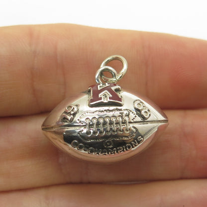 925 Sterling Silver Vintage 1968 Enamel "Duso" Co-Champions Baseball Pendant