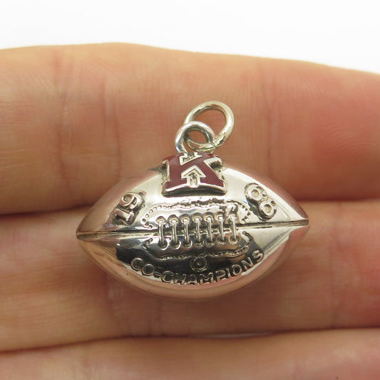 925 Sterling Silver Vintage 1968 Enamel "Duso" Co-Champions Baseball Pendant