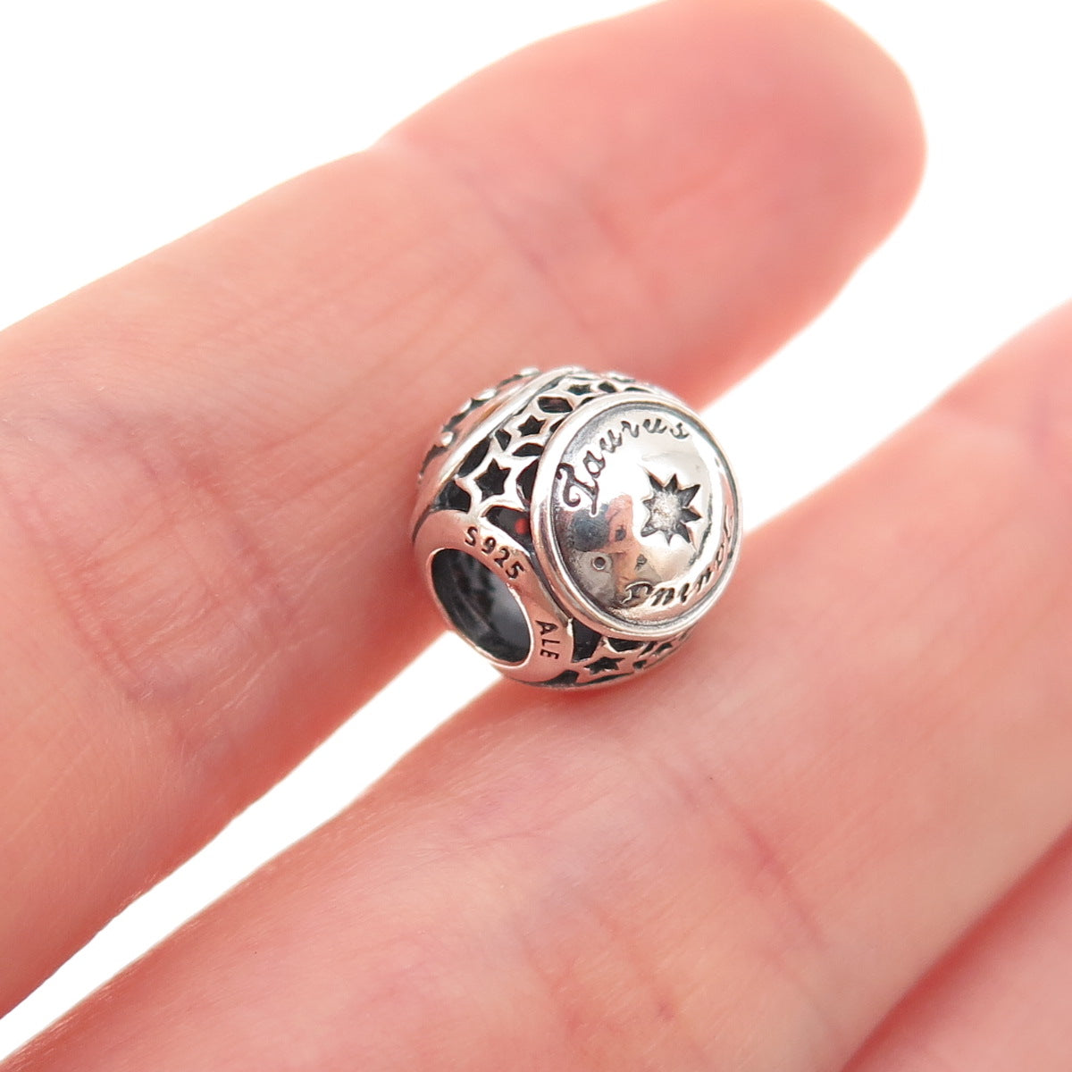 Pandora 925 Sterling Silver Taurus Zodiac Sign Slide Bead Charm