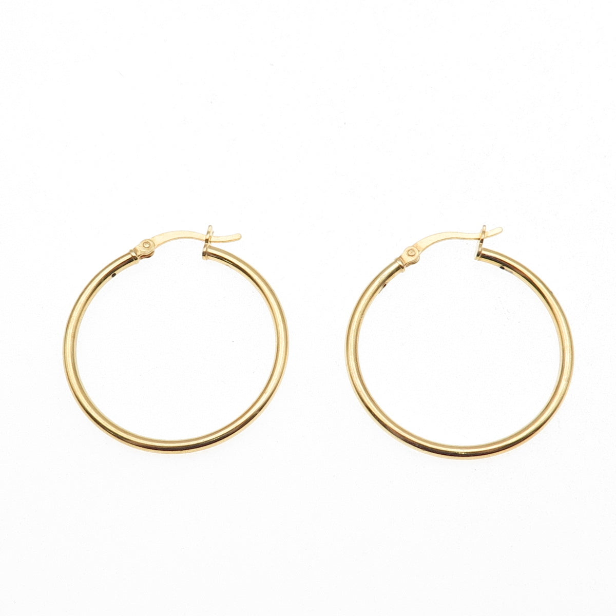 925 Sterling Silver Gold Plated Hoop Earrings
