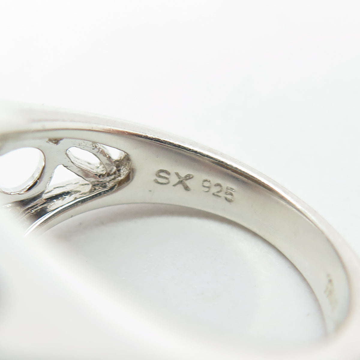 925 Sterling Silver Real Doublet Tiger Eye Gemstone Ring Size 6.25