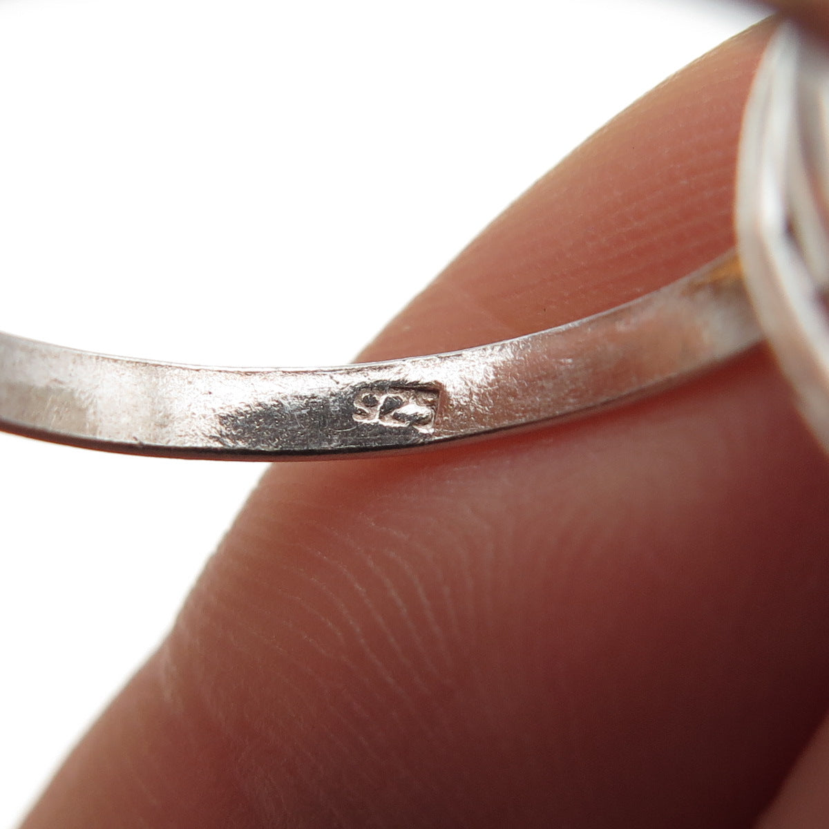 925 Sterling Silver Vintage Interlocked Trinity Band Ring Size 6.5