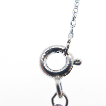 925 Sterling Silver Real Blue Topaz & C Z Singapore Chain Necklace 19"