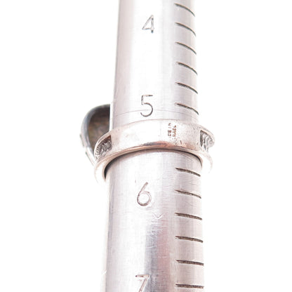 925 Sterling Silver Vintage Israel Real Eilat Modernist Adjustable Ring Size 5.5