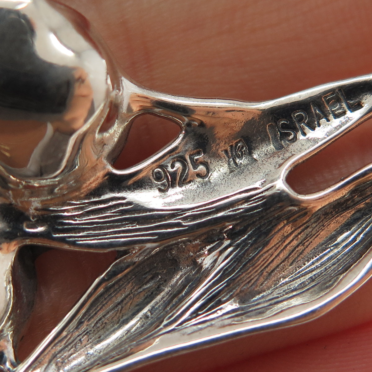 HAGIT GORALI 925 Sterling Vintage Israel Real Pearl Modernist Chain Necklace 16"