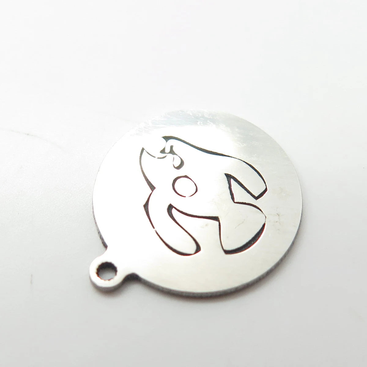 925 Sterling Silver USA Two In Town Piranha Fish Charm Pendant