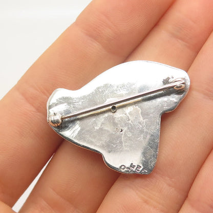 925 Sterling Silver Vintage Mexico Ribbed Knot Pin Brooch
