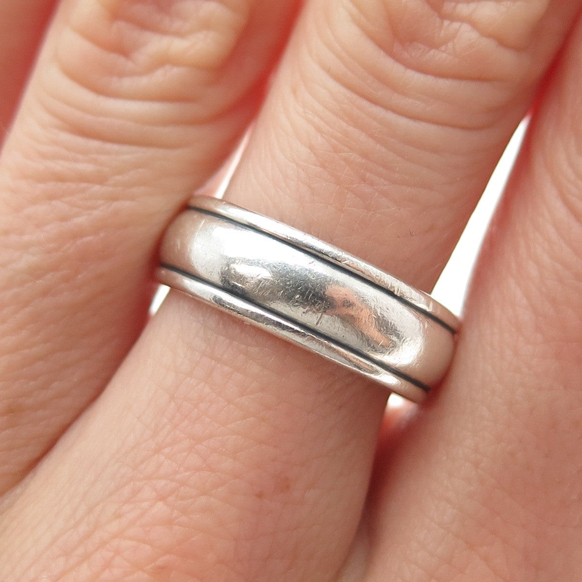 JAMES AVERY 925 Sterling Silver Vintage Wedding Band Ring Size 7