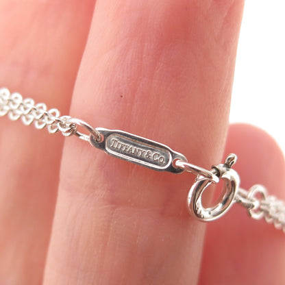 Tiffany & Co. 925 Sterling Silver Vintage Infinity Double Chain Necklace 16"