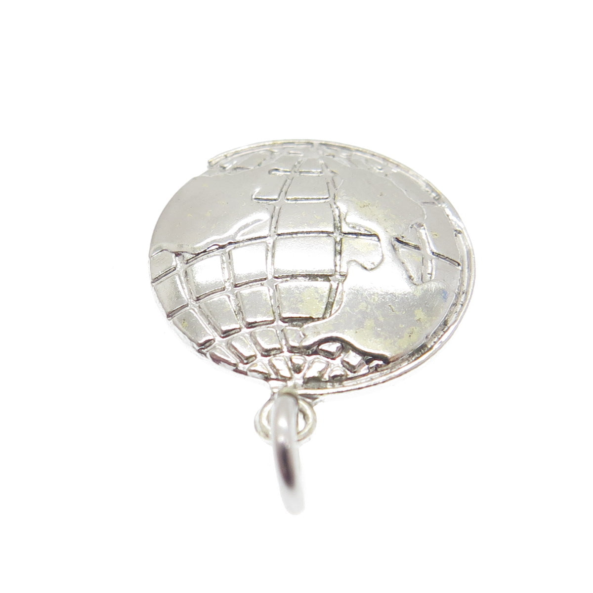 925 Sterling Silver Vintage Globe Pendant