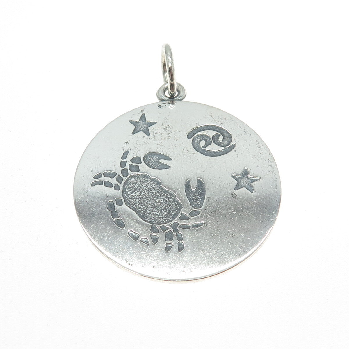 CHARLES THOMAE 925 Sterling Silver Vintage Cancer Zodiac Sign Pendant