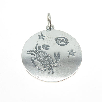 CHARLES THOMAE 925 Sterling Silver Vintage Cancer Zodiac Sign Pendant