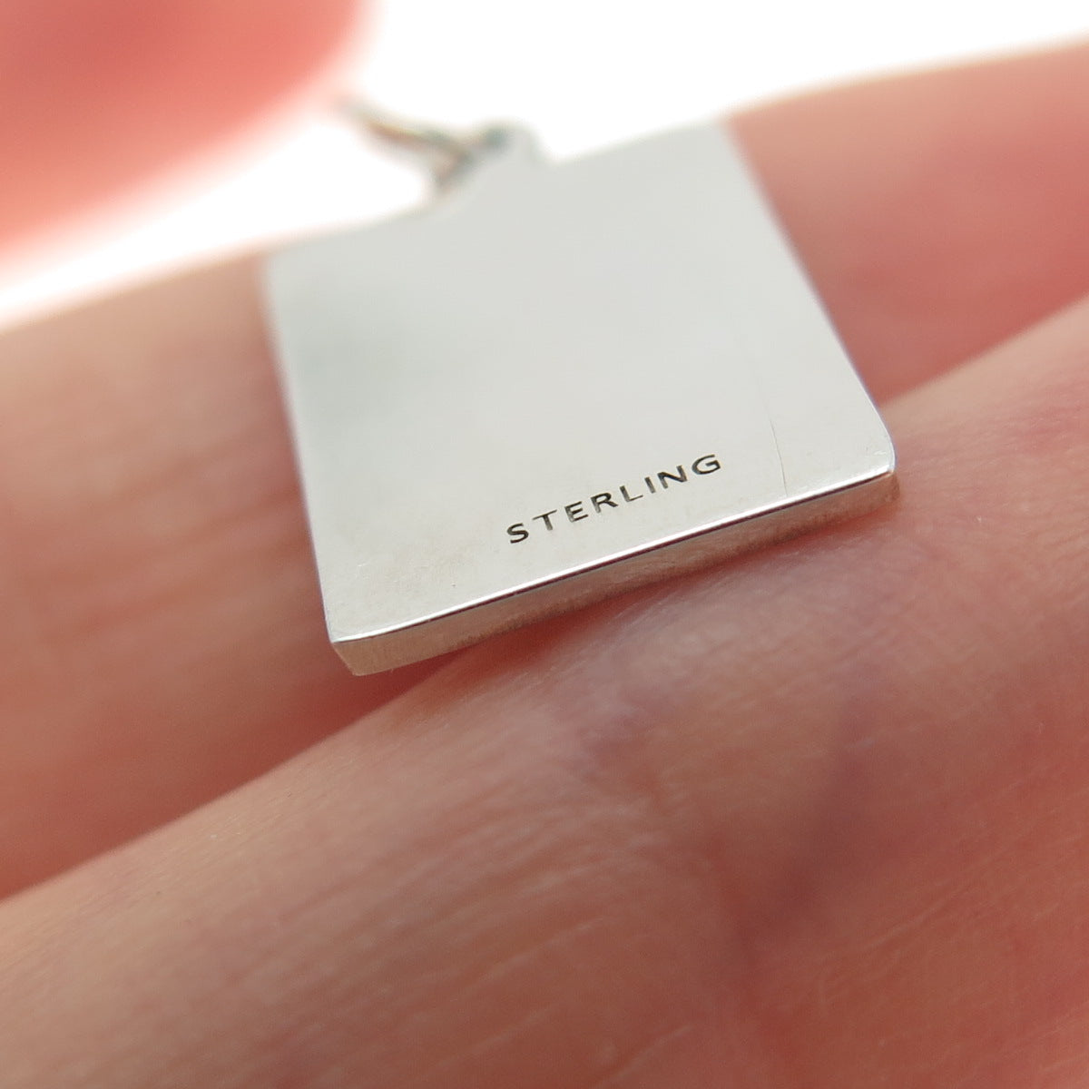 925 Sterling Silver Red Enamel One & Only Love - Me Minimalist Charm Pendant