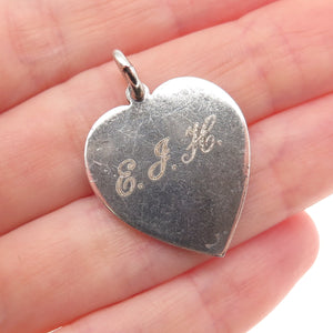 Tiffany & Co. 925 Sterling Silver Vintage Engraved Heart Tag Charm Pendant