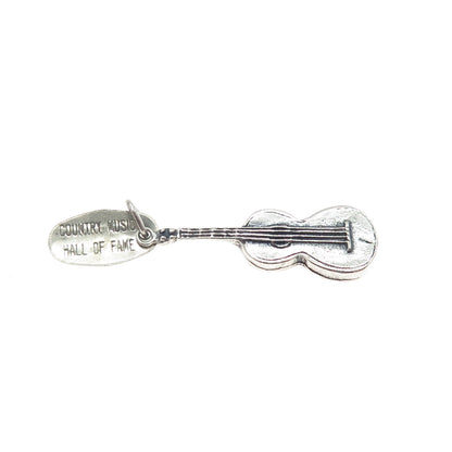 925 Sterling Silver Vintage Country Music Hall of Fame Guitar Charm Pendant