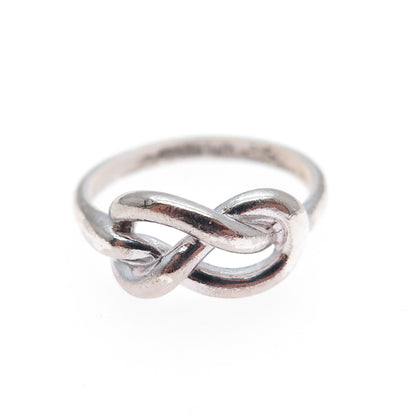 VARGAS 925 Sterling Silver Vintage Mariner Love Knot Ring Size 4.75