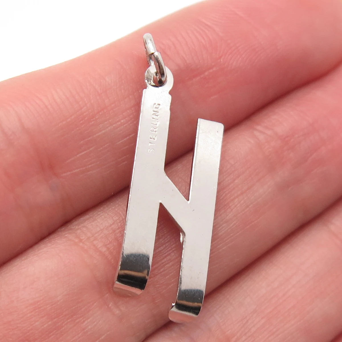 925 Sterling Silver Vintage Old Stock Skis Pendant