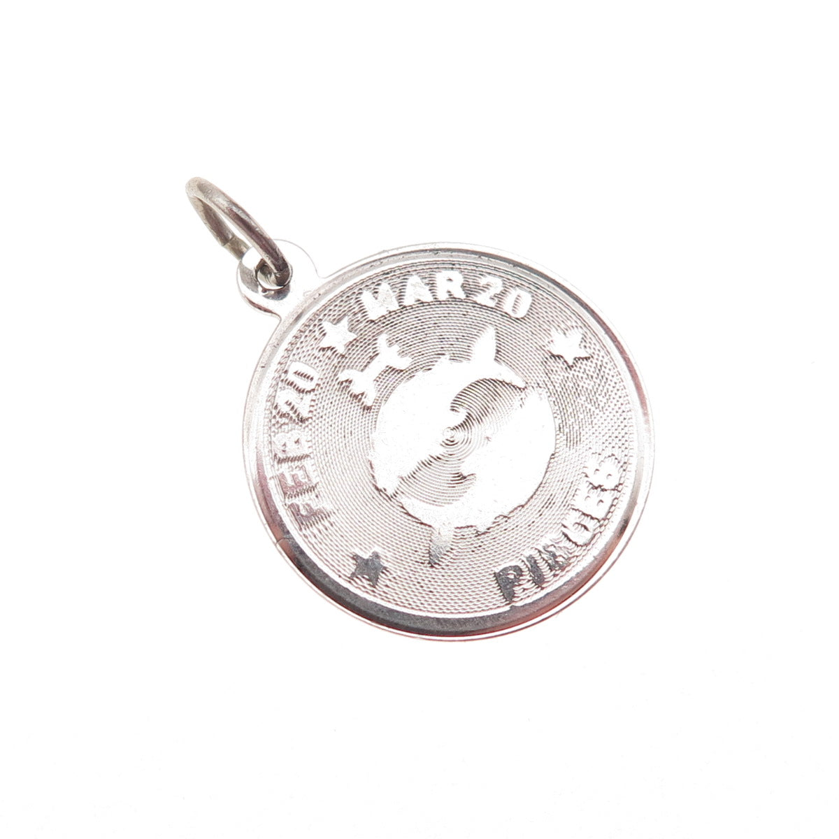 M&M Mark Mercy 925 Sterling Silver Vintage Pisces Zodiac Sign Charm Pendant