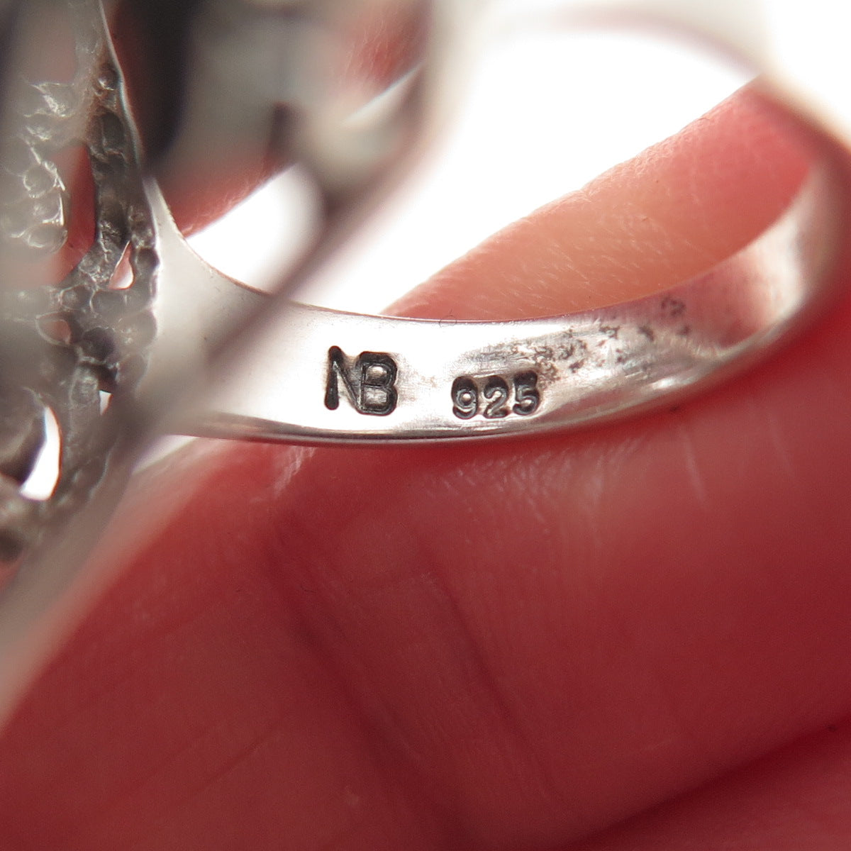 NICKY BUTLER Sterling Vintage Real Aquamarine Blue Topaz & Amethyst Ring Size 7