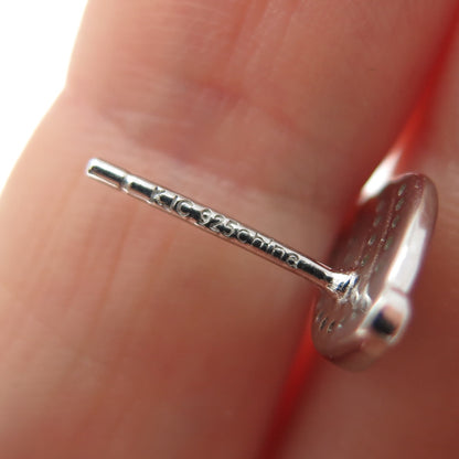 925 Sterling Silver Real Round-Cut Diamond Angel Wing Earrings