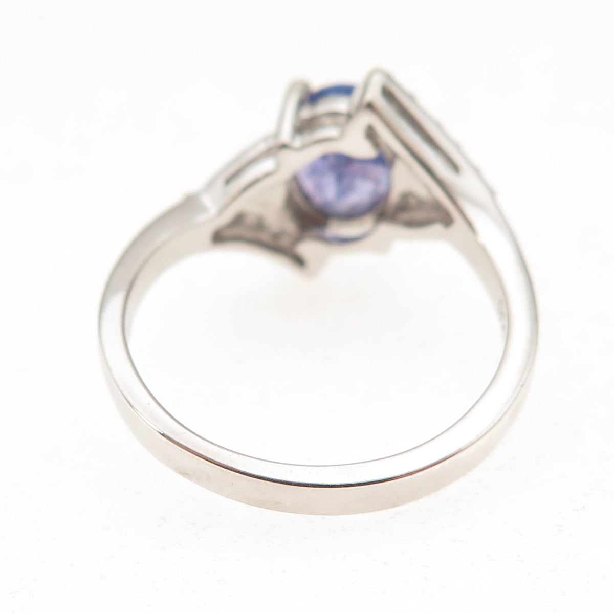 RJ Graziano 925 Sterling Silver Real Tanzanite & White Topaz Ring Size 8