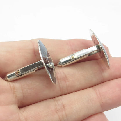 925 Sterling Silver Vintage Siam Niello Hindu Goddess Cufflinks
