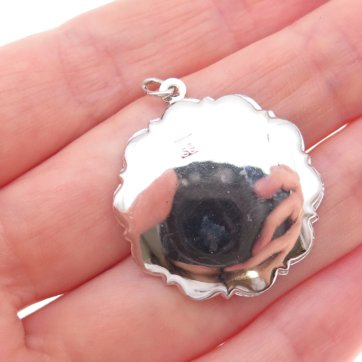 Town & Country 925 Sterling Silver Vintage Girl Profile Charm Pendant
